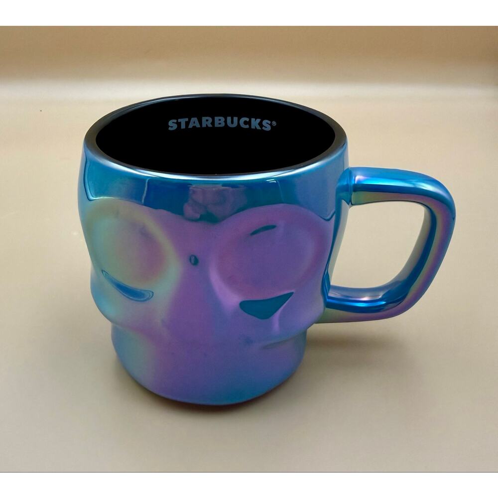Starbucks 2025 Dia De Muertos Iridescent Blue Skull Mug 14oz Pristine